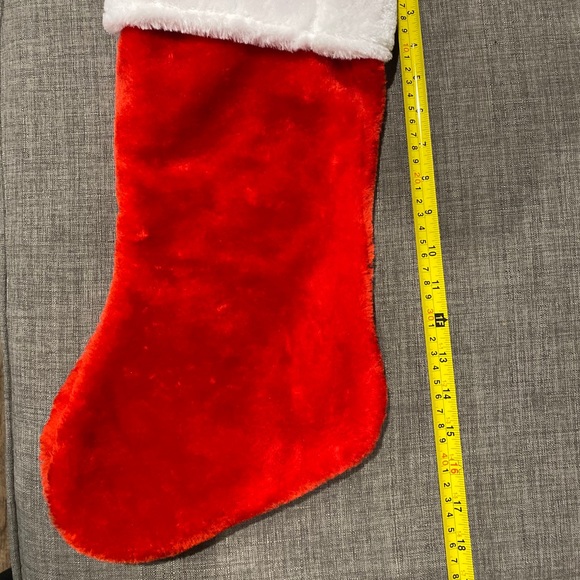 Set of 5 Red with White Fur Trim 18 inch Christmas stocking large traditional - Picture 5 of 6